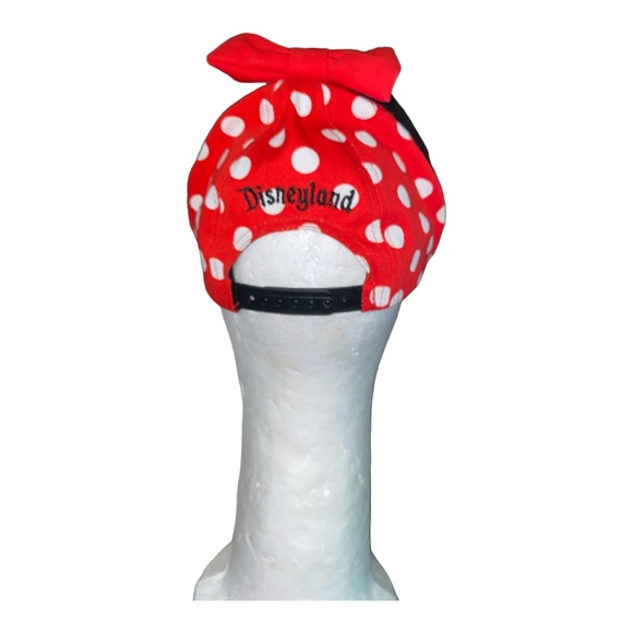 Disney Minnie Mouse Ears Red & White Polka Dot Cap/Baseball Cap Youth EUC - Picture 4 of 6